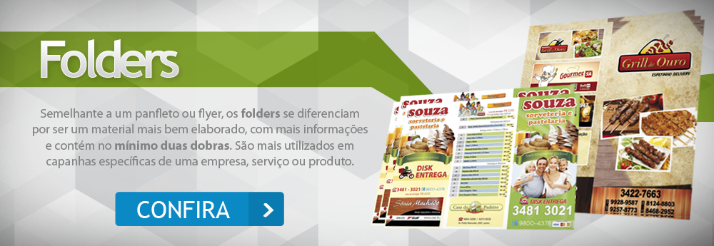 Folders | Confira alguns dos Folders impressos pela Gráfica Gazeta